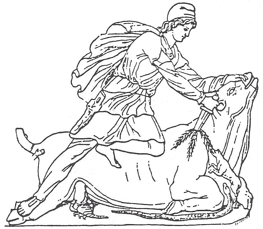 bull sacrifice of Mitras